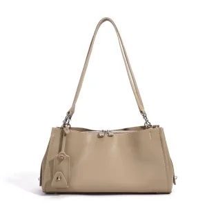 Wholesale Hot Sale Luxury Fashion Designer Button Closure Waterproof Genuine Leather Casual Hasp Shape 1-1.9L Large Capacity Handbag Manufacturers, Suppliers