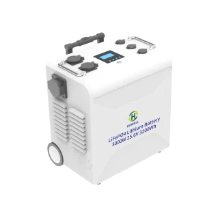 25.6V 125ah 3200wh محطة طاقة محمولة لنظام مراقبة الطاقة الشمسية/ UPS للطوارئ/ تخييم خارجي في RV