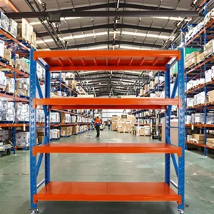 Guichang Custom Heavy Duty Durable Powder Coated Iron Warehouse Supermarket Shelves Stacking Racks Shelves