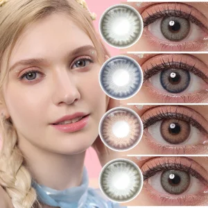 Magister Flora 14.20mm Soft Soft Contact Lens 6 Months Colored Contacts Brown Contact Lenses With a Free Case
