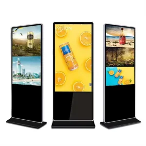 Outdoor Indoor Shopping Mall Vertical Advertising Video LED Display Board Movable Floor-Standing LED Poster Display Screen