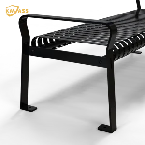 Kavass Outdoor Dining Chair Waterproof Storage Street Bench for Public Spaces
