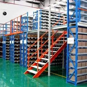 Heavy-Duty Multi-Layer Storage Shelf Durable Attic Platform with Powder Coating Finish Steel Mezzanine Rack for Pallet Stacking