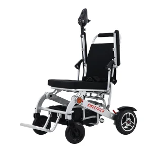 Outdoor Folding Foldable Portable Aluminum Alloy Frame Lithium Battery Elder Disabled Fully Automatic Electric Wheelchair for Elderly Light for Traveling