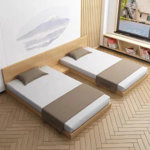 Wholesale Platform Bedroom Furniture Set Wooden Durable Tatami Bed Frame
