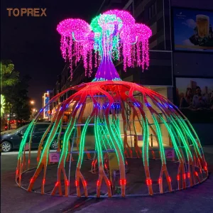 Large Custom Modern Crystal Decorative LED Neon Flex Rope Motif Lighting