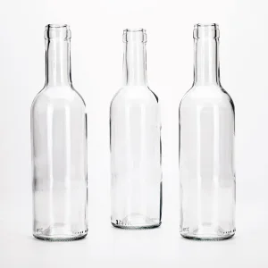 Vista Hot Sale Clear Wine Champagne 375ml 500ml 750ml Glass Bottle with Cork and Screw