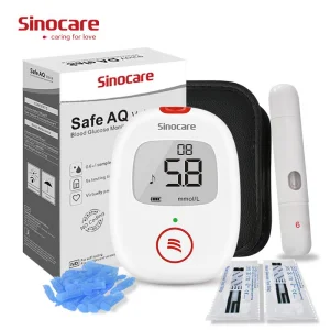 Máquina de diabetes Sinocare Safe Aq Voice a precio de fábrica medidor de glucosa con 25 PCS tiras de prueba