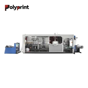 Four Station Plastic Catering Tray Food Container Egg Box Cake Container Cup Lid Thermoforming Machine