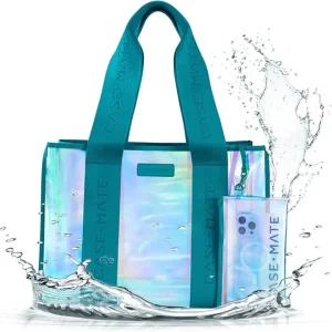 Bolsa de playa impermeable y a prueba de arena de PVC TPU transparente iridiscente grande 3 en 1 Zipper Pool Swim Cruise Essentials 2026 regalo de burbujas de jabón Amazon
