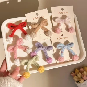 Butterfly Yarn Macaron Color Hair Accessories