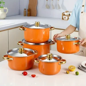 10PCS High Quality Durable Modern Stainless Steel Cookware Set Multi-functional Eco-Friendly Healthy Design Luxury Kitchenware