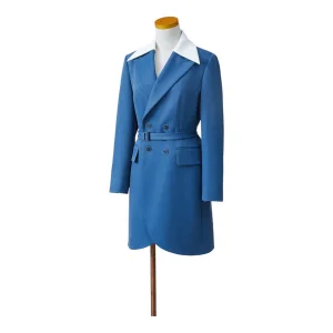 Longline Belted with Premium Wool for Corporate and Business Wear Handmade Women Overcoat