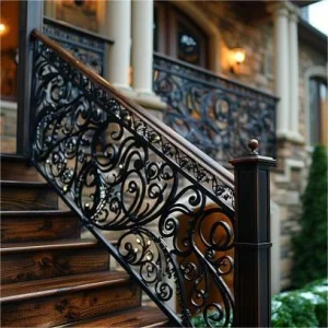 Wrought Iron &amp; Aluminum Alloy Spiral/Curved Stair Railing Intriguing Balustrades &amp; Handrails for Staircases