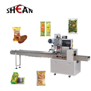 Custom Available Fully Automatic Pillow Packing Machine Candy Toast Bun Moon Cake Single Twist Packaging Machine