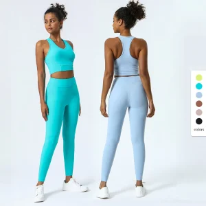 Conjunto de Top Sem Mangas e Leggings
