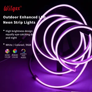 10x20mm RGB Flexible Neon Light IP68 Waterproof 24V/110V/220V Programmable LED Strip for Architectural Lighting