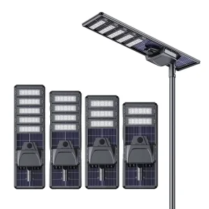 Newly Designed Integrated Solar Street Lamp System, Featuring a Solar Panel and Aluminum IP65 Outdoor Road Lighting Pole for Illumination.