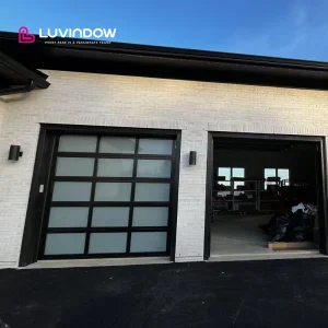 Electric Garage Door Aluminum Alloy Tempered Glass