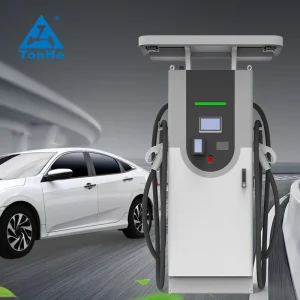 شاشة إعلان شاحن سريع للسيارات الكهربائية للاستخدام التجاري 60kw حل محطة شحن السيارات الكهربائية