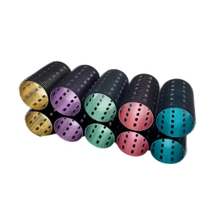 Professional Black Custom Metal Hair Roller Set