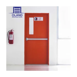 Steel 1.5Hour Fire Door Commercial Single Emergency Exit Metal Fire-Rated Steel Door