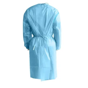 Bata de Aislamiento de Polietileno Desechable CPE Impermeable con Manga Larga 35g y Abertura para el Pulgar