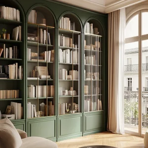 French style Modular Wood Home Office Bookshelves