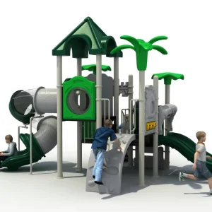 Large Outdoor Metal Plastic Kids Swing Set Playhouse Slides