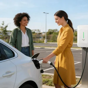 Weatherproof 11kw AC EV Charger for Outdoor Parking with Surge Protection