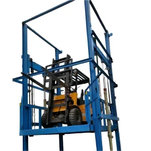 CE Approved Guide Rail Freight Elevator 3 Ton Heavy Duty Hydraulic Cargo Lift for Mezzanine