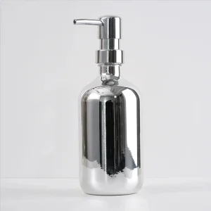500ml Luxurious Cosmetic Pet Plastic Shampoo Lotion Packaging Bottle with Silver Plated