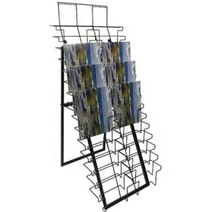 floor standing metal wire magazine display rack