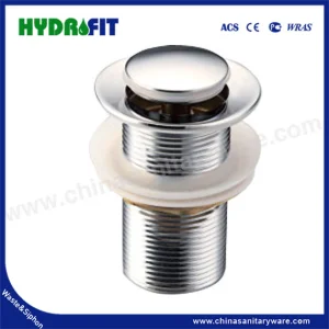 Factory Bathroom Kitchen Brass Zinc Stainless Steel Wash Basin Pop-up Click Clack Rotating Plug 1 1/4" 1 1/2" Chrome Brushed Overflow Lift Drain Waste (BW1028B)