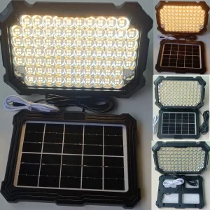 Yaye 26 Export Experience Factory Price Super Bright 100W Portable Rechargeable Emergency IP65 Home LED ABS Indoor Outdoor Solar Light 1000PCS Stock 6000mAh USB