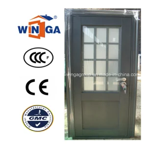 Sunproof High Quality French Style Greycolor Steel Glass Door (W-GS-177B)