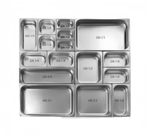 YITIAN In Stock 201 314 Stainless Steel 1/2 Pan Rectangle Container Size Buffet Gn Pan Trays Steam Table Pan Buffet Service