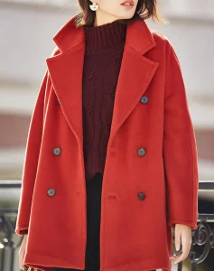 High-Quality Fabric Women Wool Coat