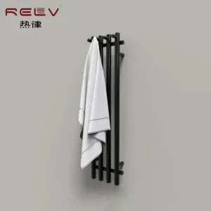 Radiador de toallas eléctrico vertical de múltiples barras montado en la pared 304 de acero inoxidable para baño