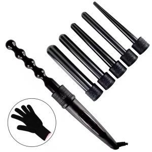 PTC Ceramic LCD Temperature Display Electric 5-Tube Change Curling Iron