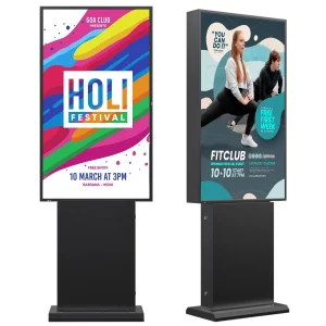 IP67 Outdoor Digital Signage and Displays 55inch LCD Miniled Waterproof Floor Stand