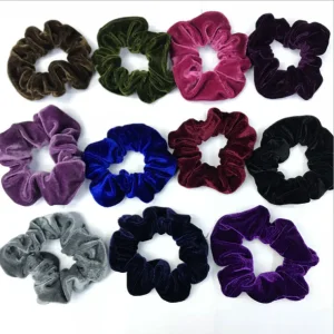 Factory Price Velvet Fabric Hair Ties