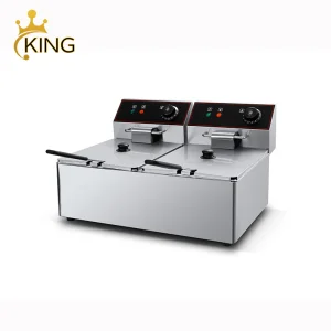 Commercial Stainless Steel Double Tank Electric Potato Chips Fryer Electric Deep Fryer