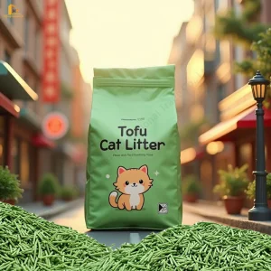 Eco-Friendly Flushable Tofu Cat Litter Scoop 99% Dust-Free and Lightly Scented Biodegradable Litter with Excellent Clumping Ability for Sensitive Paws