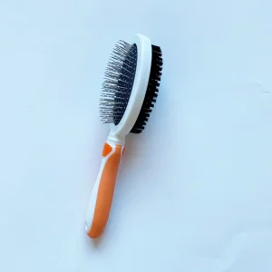 2 Sided Cat Dematting Brush Dog Bath Hair Comb Removal Pet Grooming Tool with Long Handle