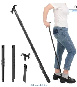 Cano Longo para Vestir com Calçador e Ferramenta para Remoção de Meias, Acessórios Ajustáveis para Vestir Sapatos, Meias, Camisas e Calças