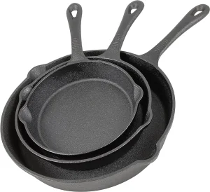 Non-Stick Pre-Seasoned Cast Iron Skillet Set