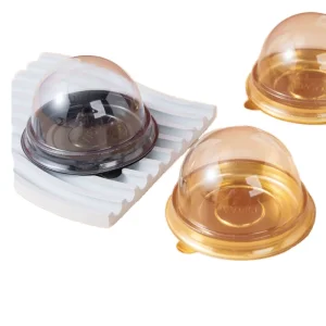 Disposable mini dome lid dessert box