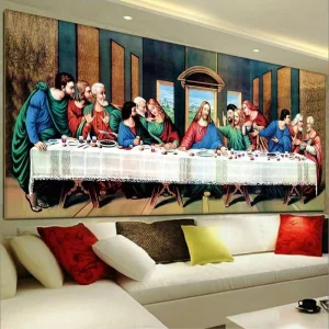 Cross Stitch Last Supper Religious Embroidery Kit DMC Cross Stitch Set DIY Factory