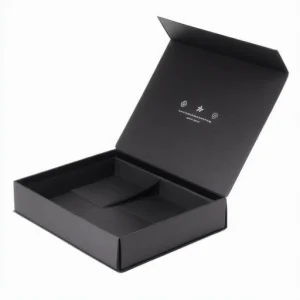 Wholesale Custom Logo Black Luxury Cardboard Paper Gift Foldable Magnetic Packaging Box